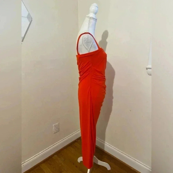 Helmut Lang Ruched Stretch Jersey Midi Dress Size Large NWT - Picture 3 of 11